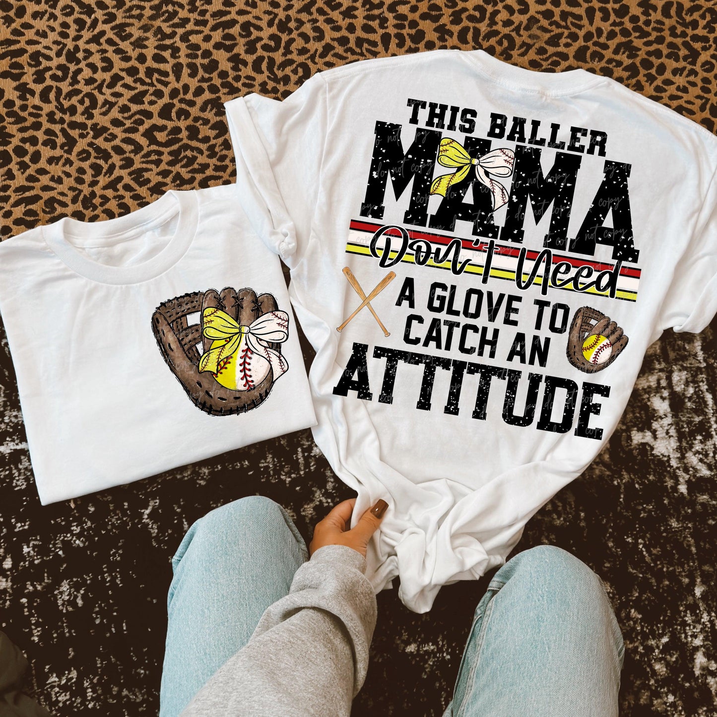 Baseball & Softball Split Custom Name Attitude-Ollie & Co.