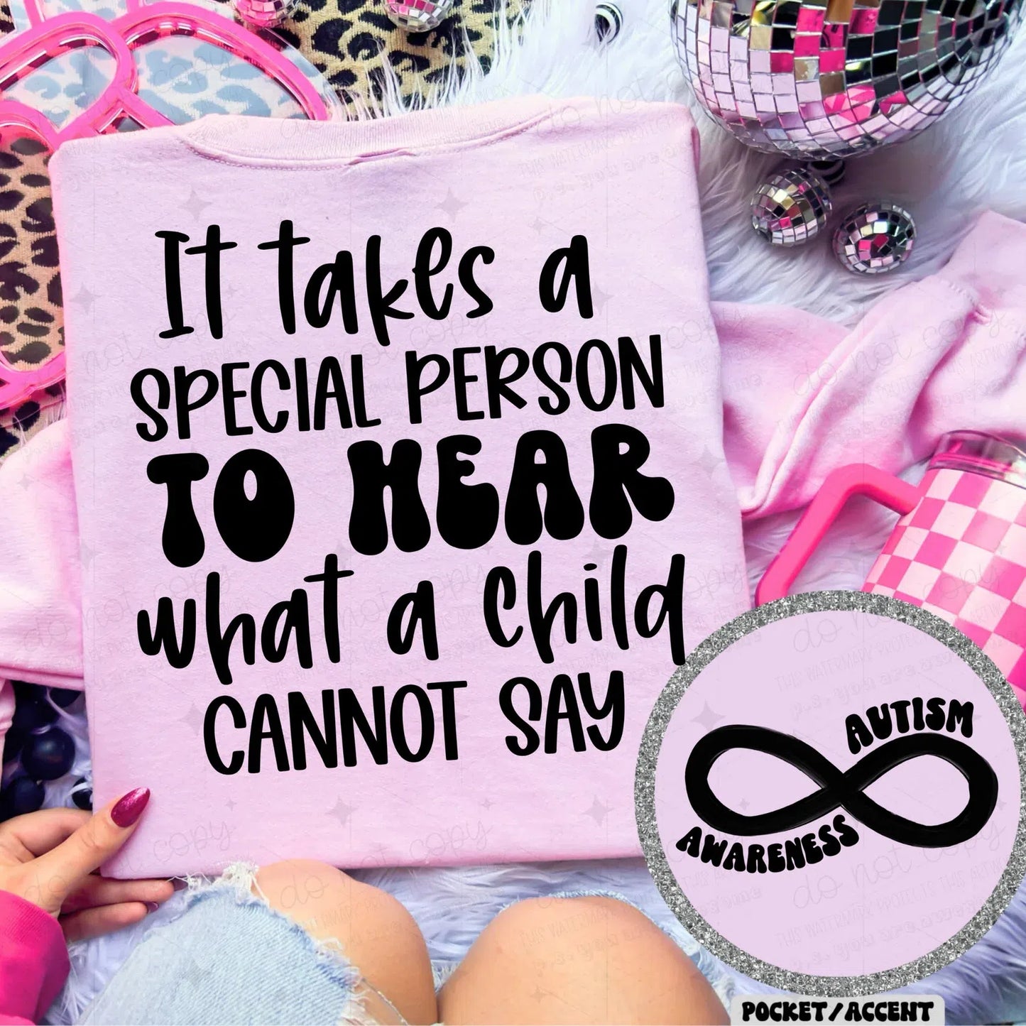 It takes a special person to hear what a child cannot say- Front & Back-Ollie & Co.