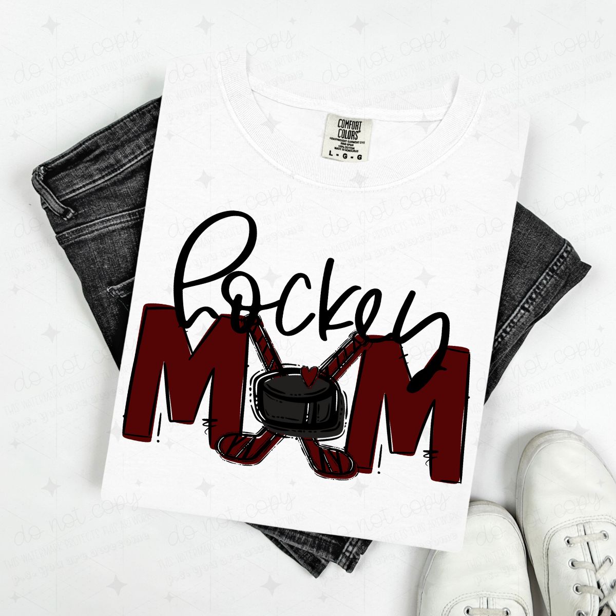HOCKEY MOM - FLOWER/NO FLOWER OPTIONS
