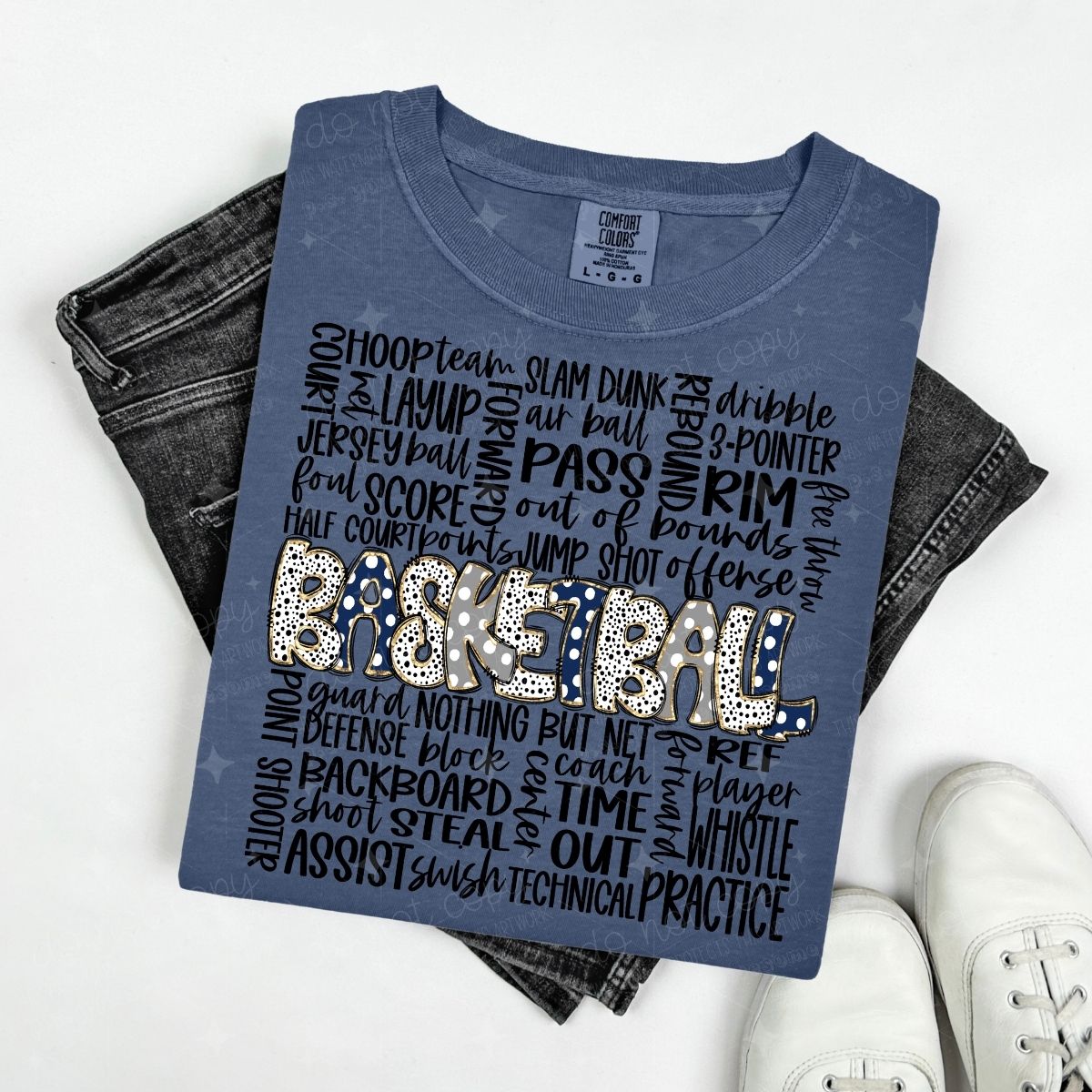 BASKETBALL DOODLE - PICK YOUR COLOR