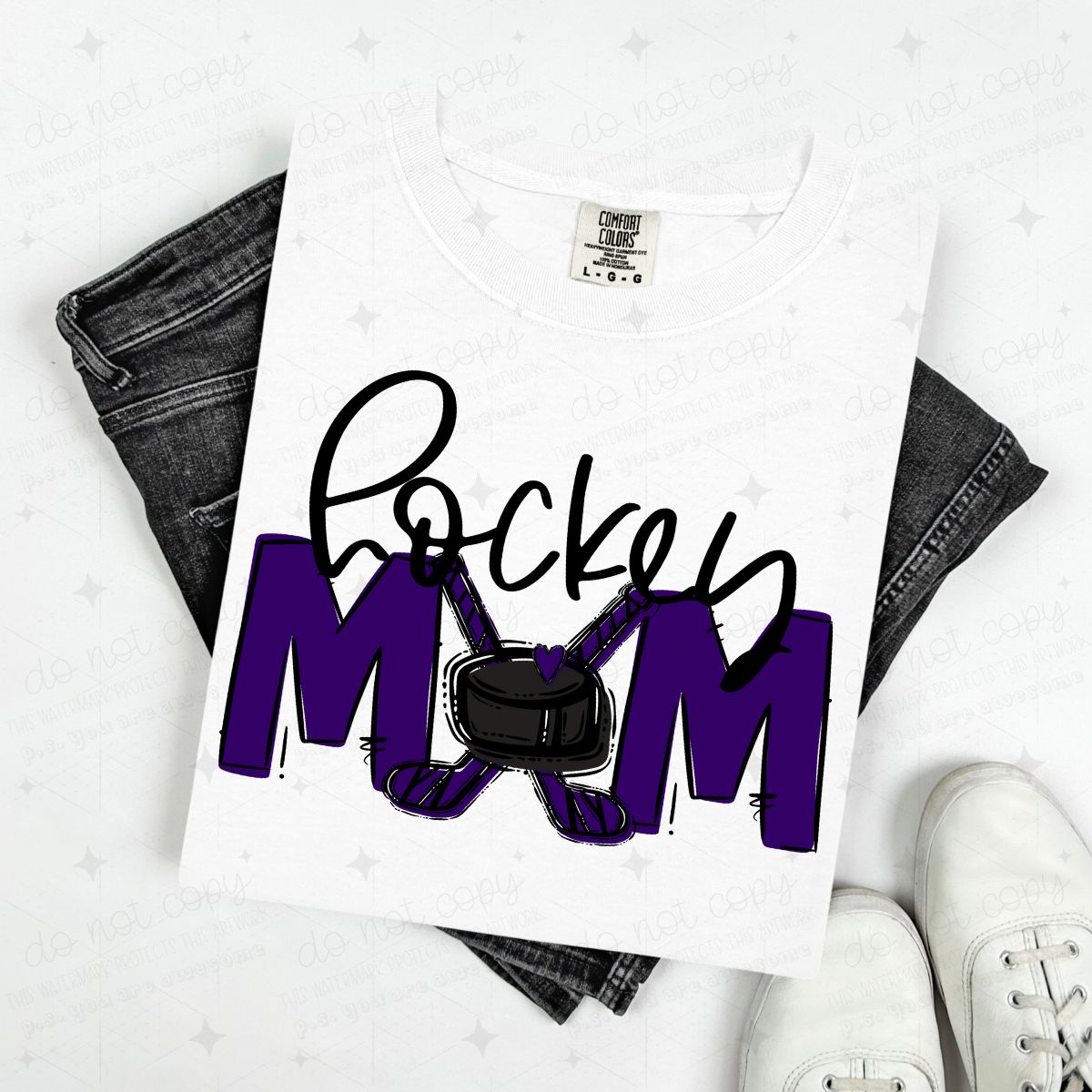 HOCKEY MOM - FLOWER/NO FLOWER OPTIONS