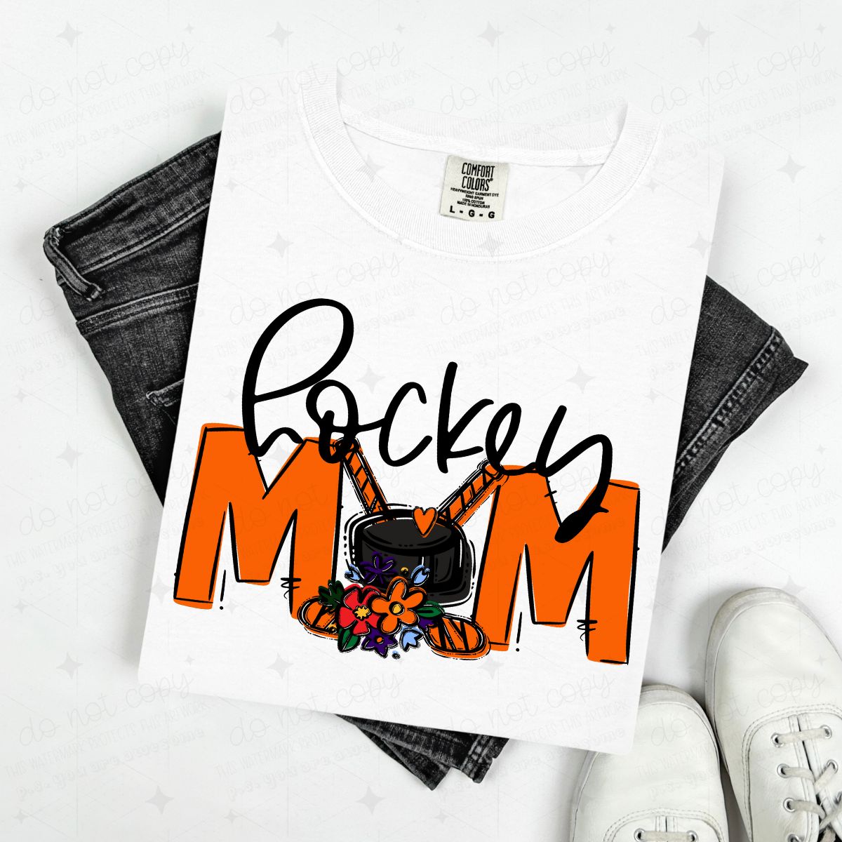 HOCKEY MOM - FLOWER/NO FLOWER OPTIONS