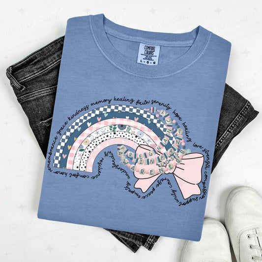 COQUETTE PREGNANCY INFANT LOSS AWARENESS - BRACELETS + RAINBOW