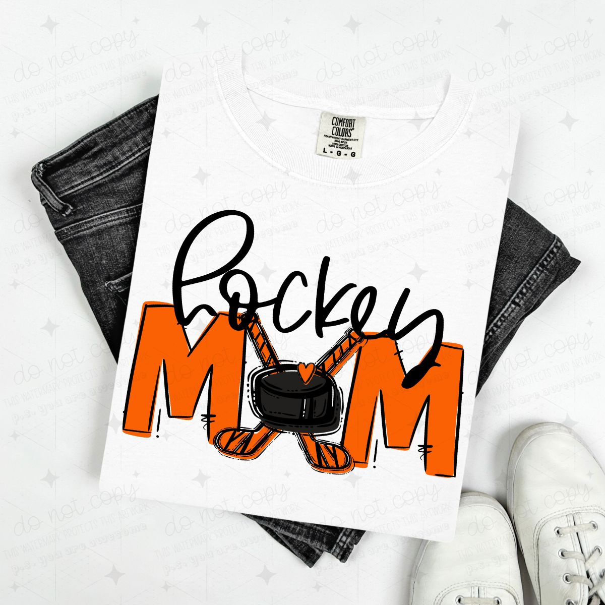 HOCKEY MOM - FLOWER/NO FLOWER OPTIONS