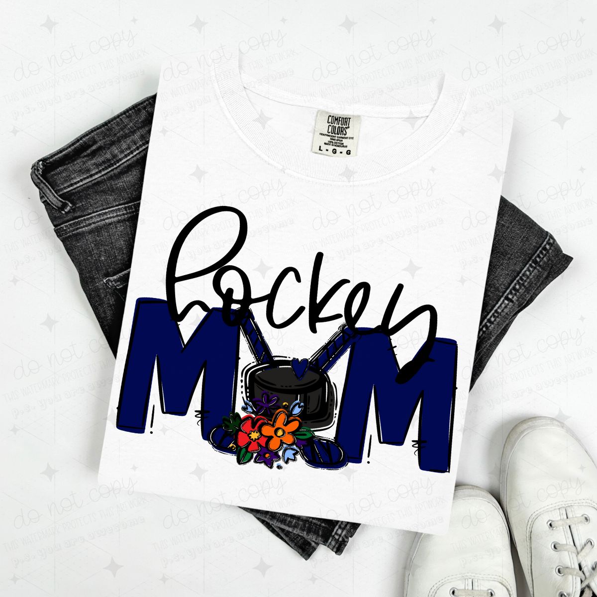 HOCKEY MOM - FLOWER/NO FLOWER OPTIONS