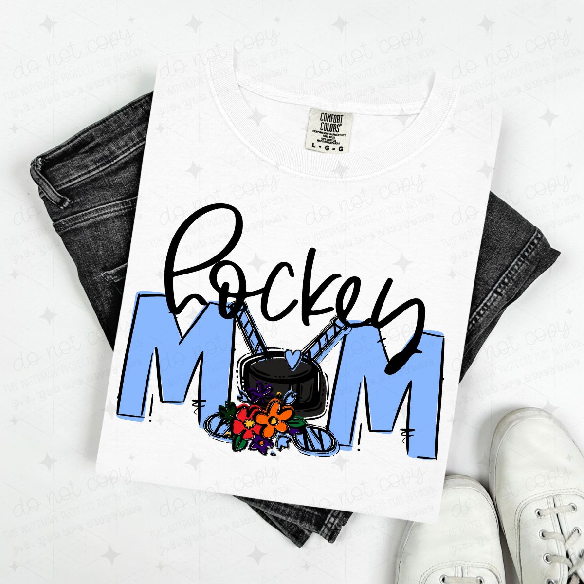 HOCKEY MOM - FLOWER/NO FLOWER OPTIONS