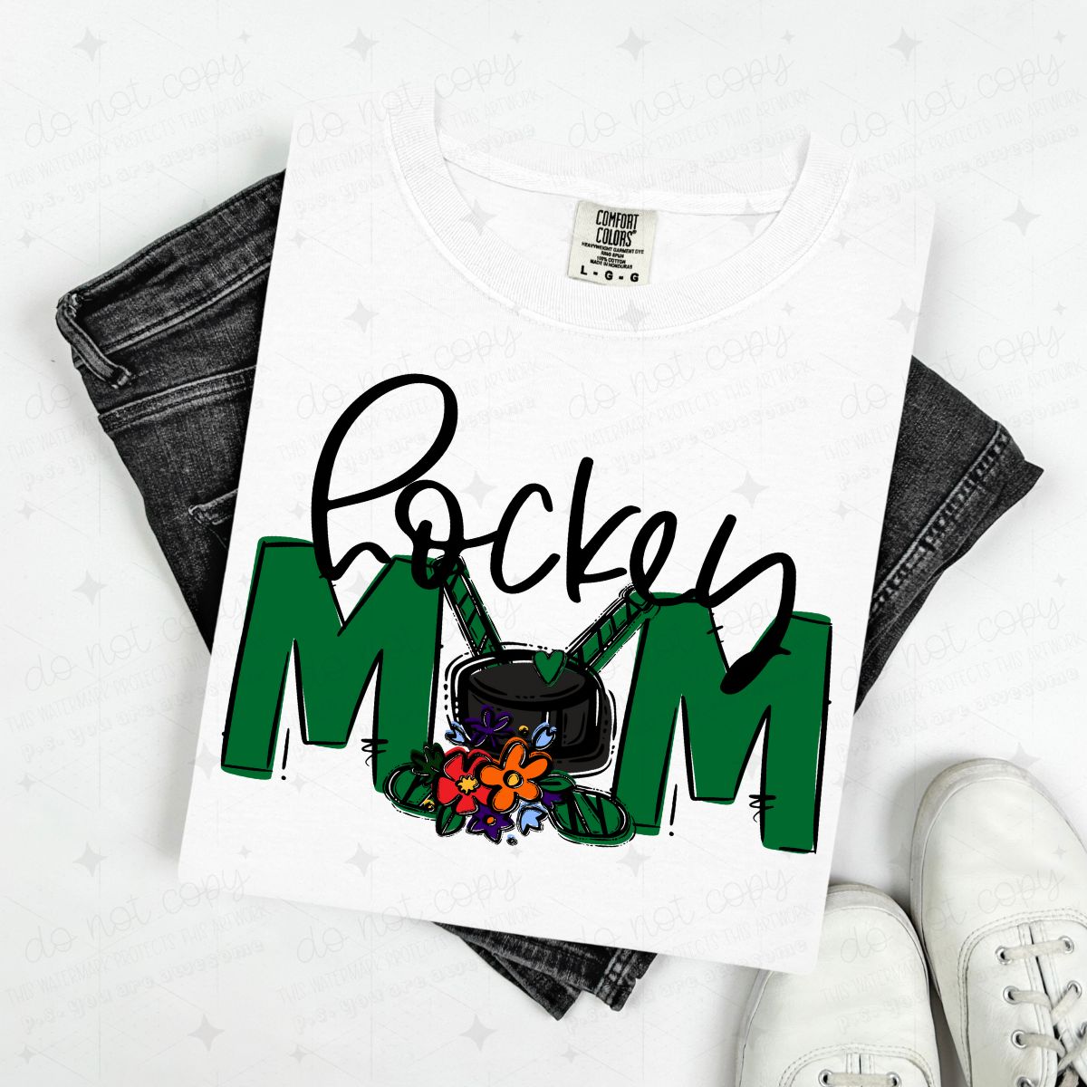 HOCKEY MOM - FLOWER/NO FLOWER OPTIONS