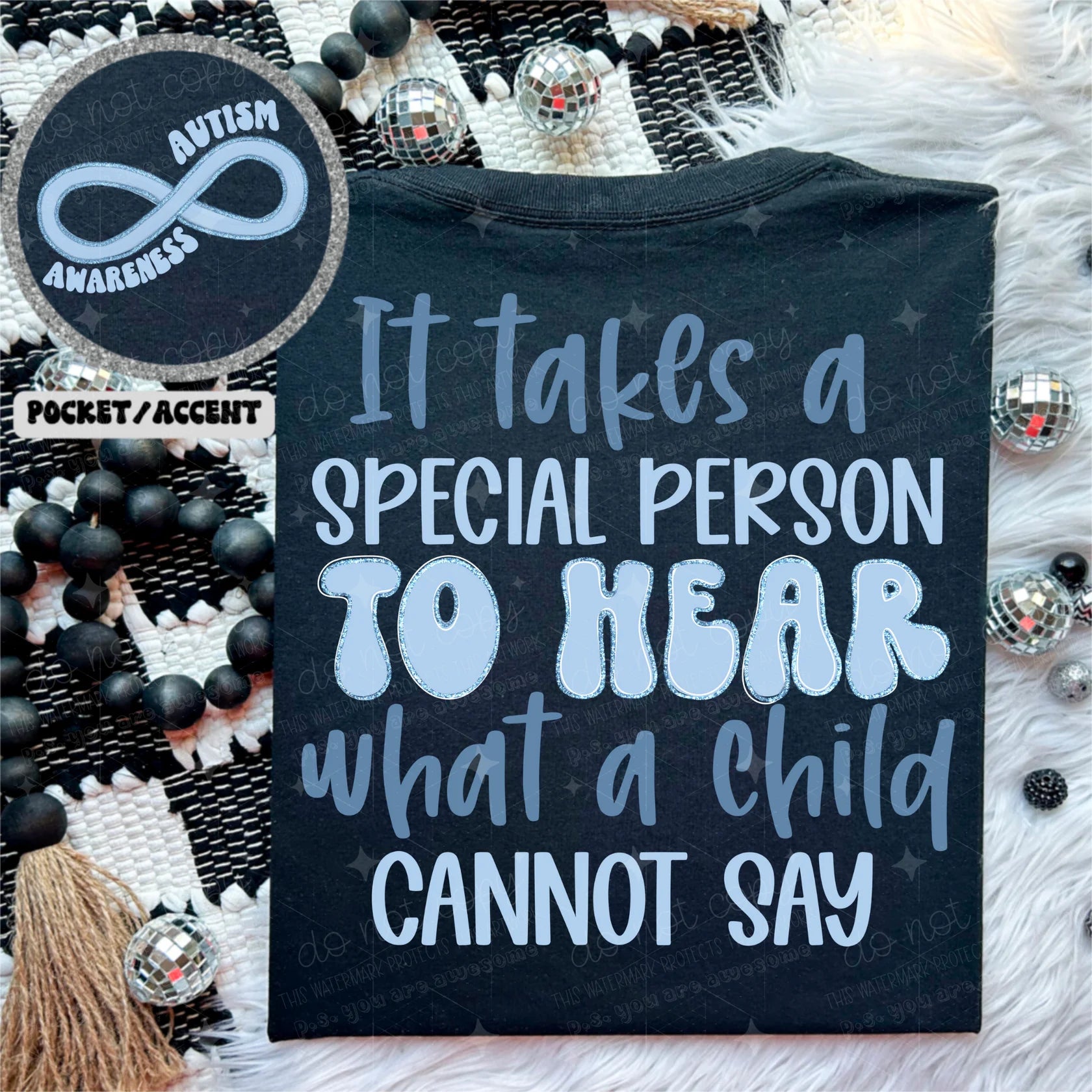 It takes a special person to hear what a child cannot say- Front & Back-Ollie & Co.