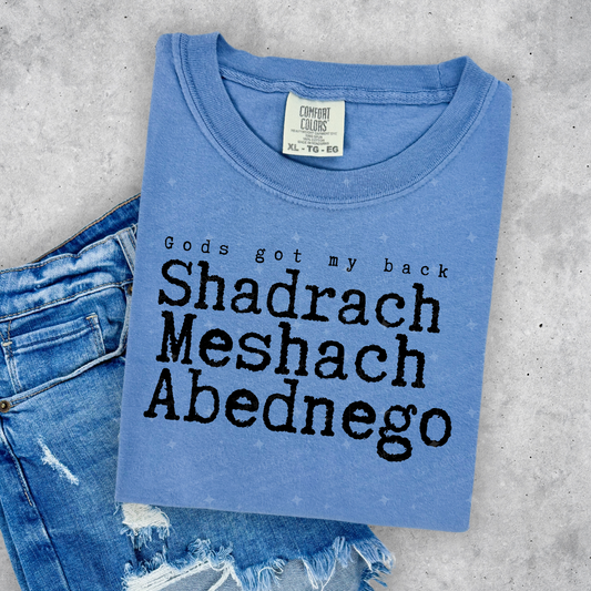 Gods got my back Shadrach Meshach Abednego-Ollie & Co.