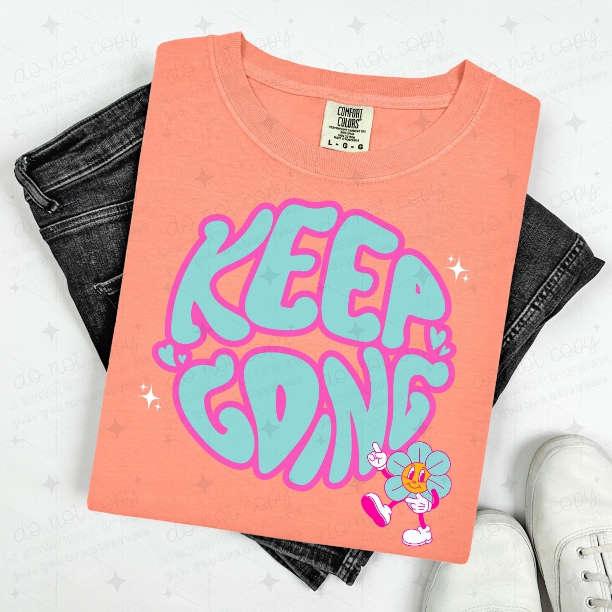 KEEP GOING - SMILEY FACE FLOWER