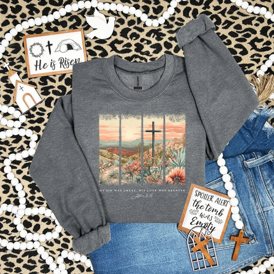 My sin was great His love was greater brushstroke-Ollie & Co.