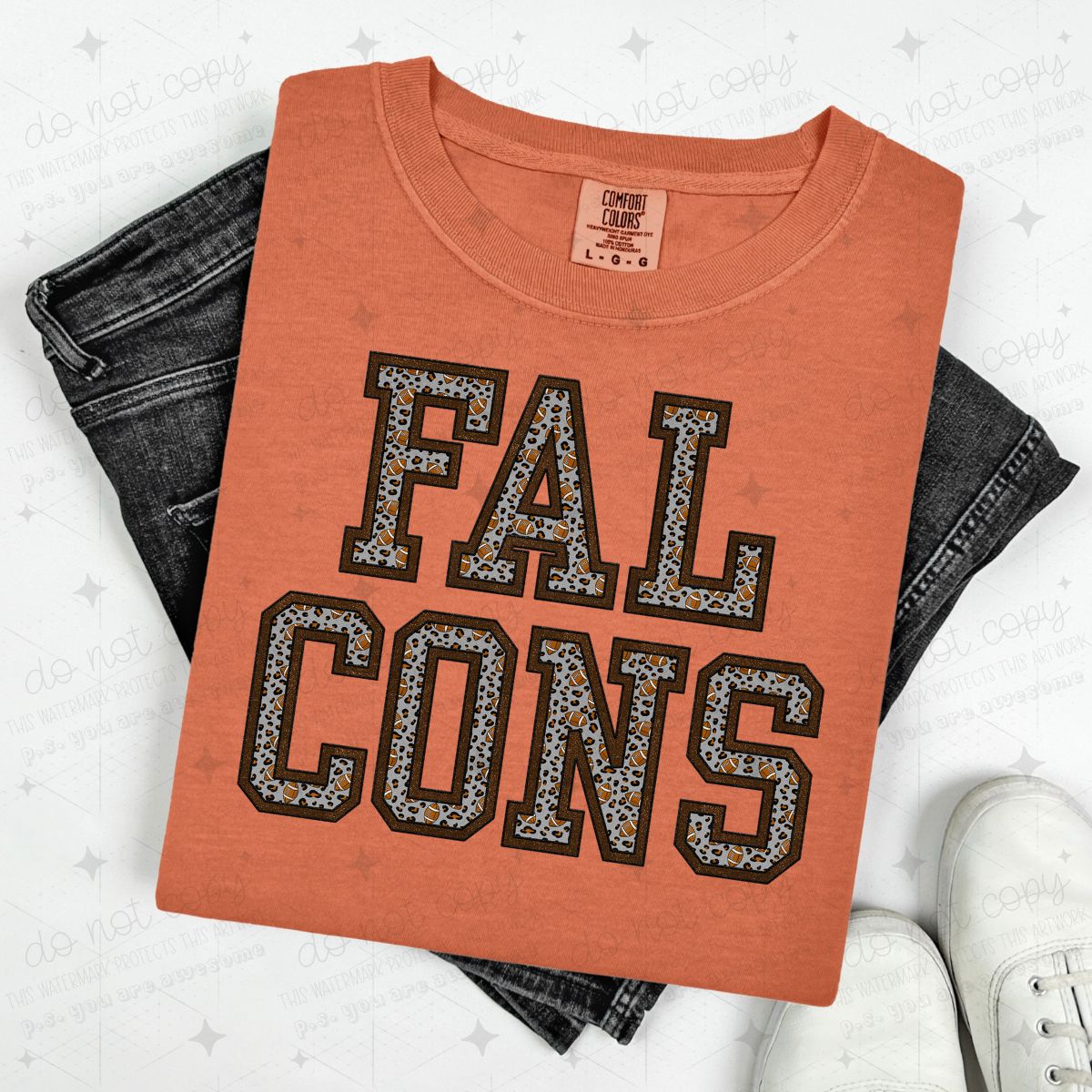FOOTBALL MASCOTS - FAUX GLITTER