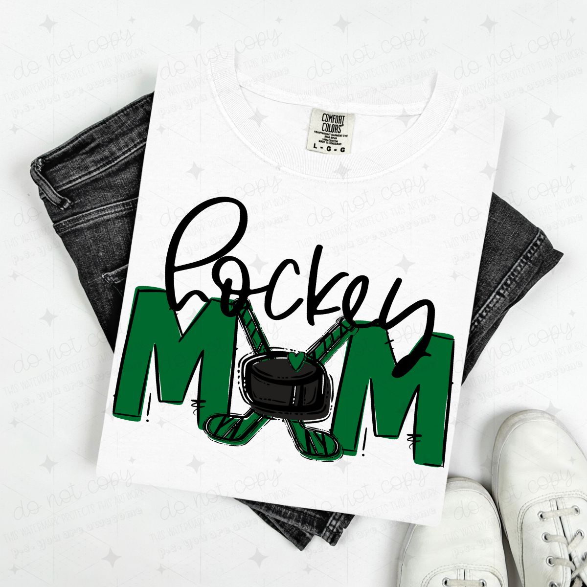 HOCKEY MOM - FLOWER/NO FLOWER OPTIONS