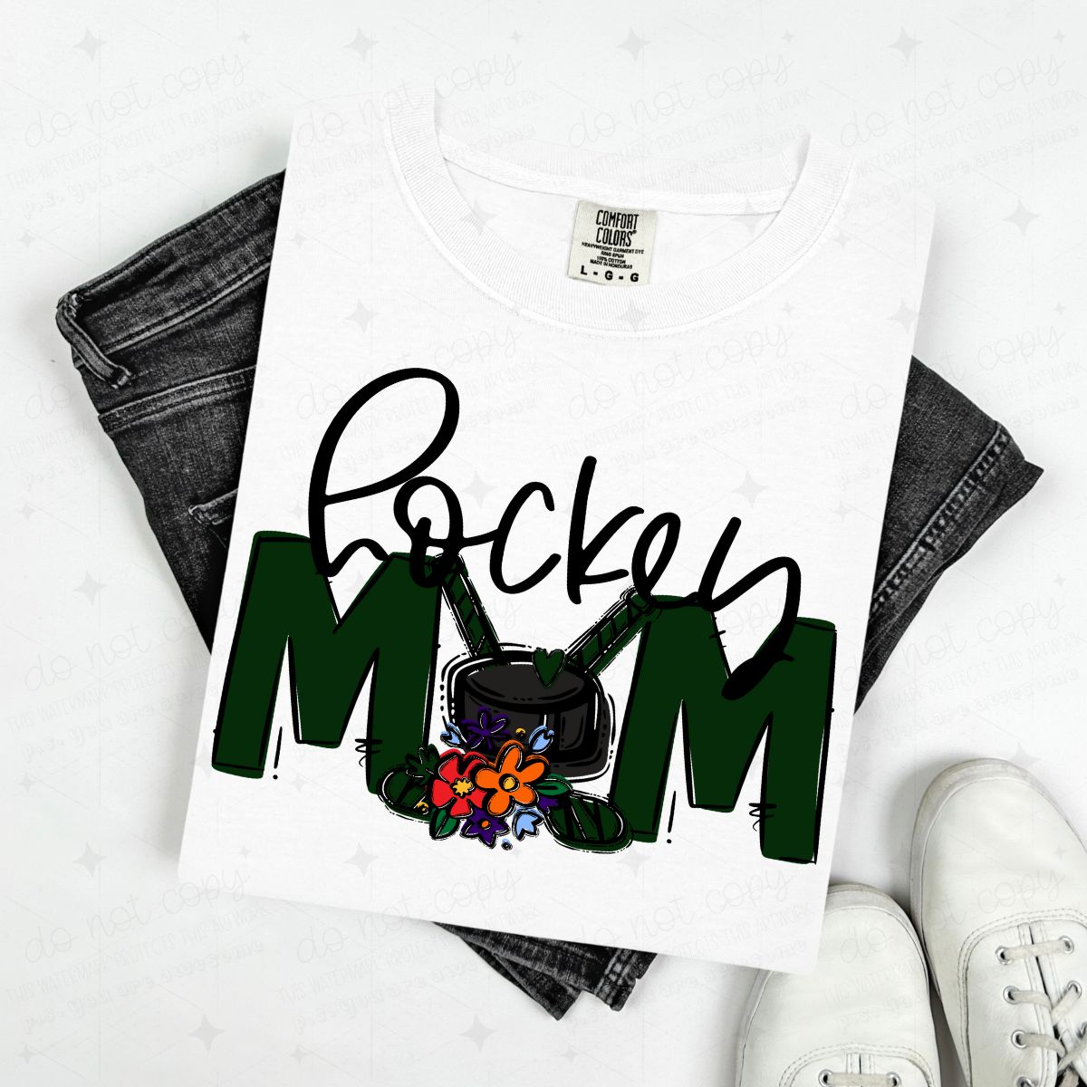 HOCKEY MOM - FLOWER/NO FLOWER OPTIONS