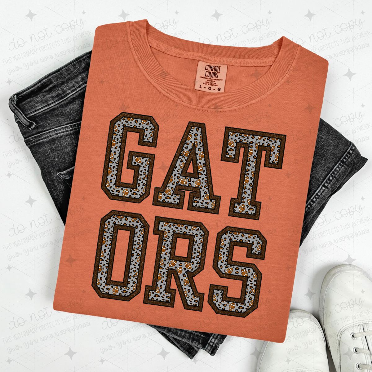 FOOTBALL MASCOTS - FAUX GLITTER