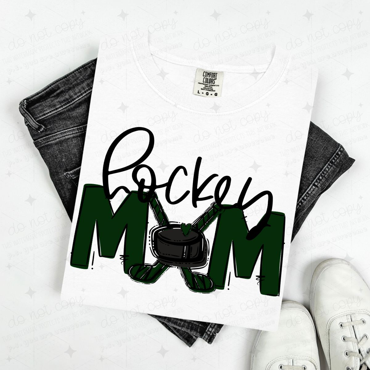 HOCKEY MOM - FLOWER/NO FLOWER OPTIONS
