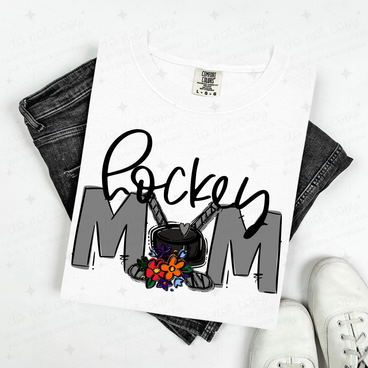 HOCKEY MOM - FLOWER/NO FLOWER OPTIONS