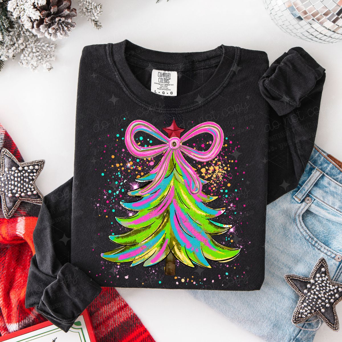 COQUETTE PAINT SPLATTER CHRISTMAS TREE