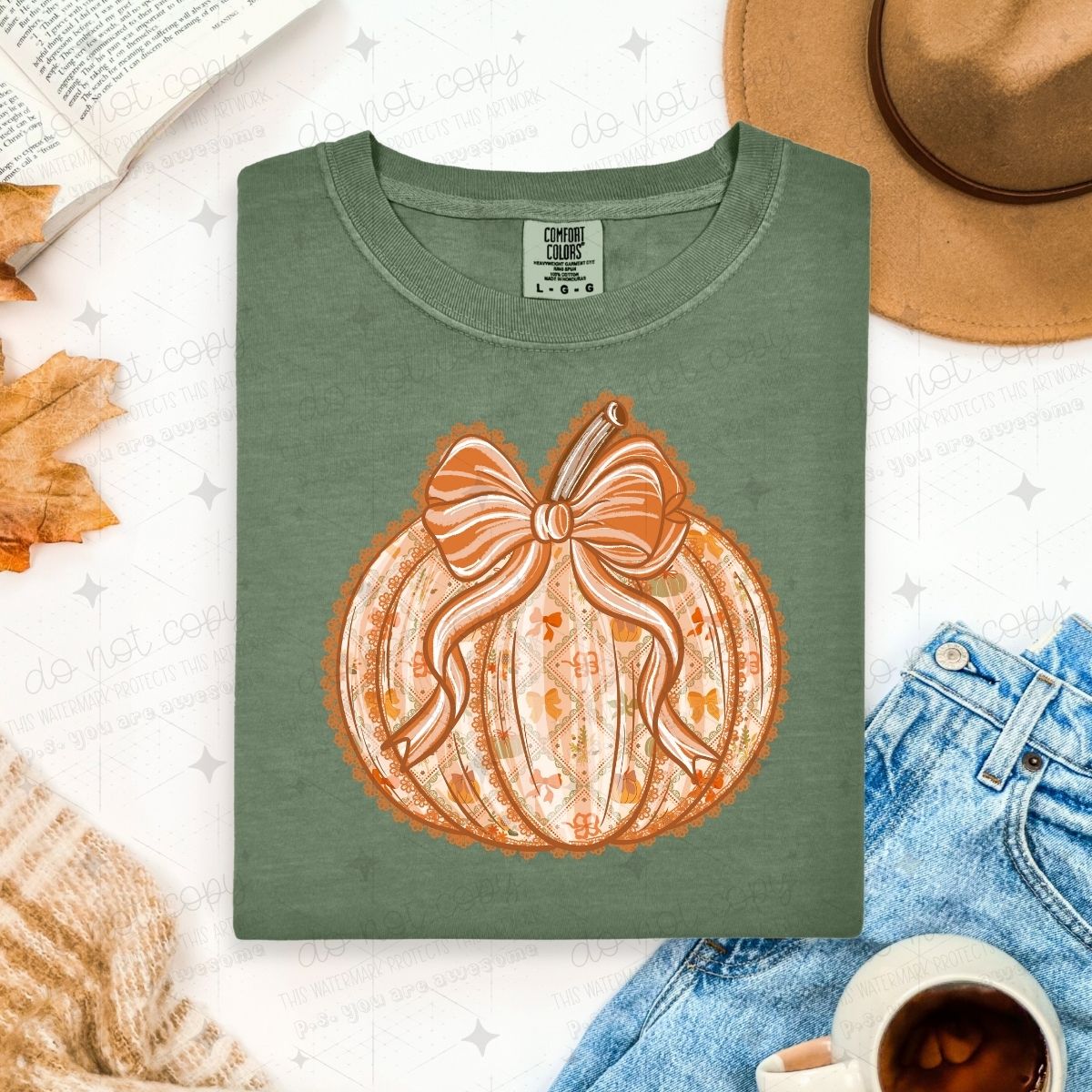COQUETTE ORANGE LACE PUMPKIN *FAUX LACE*