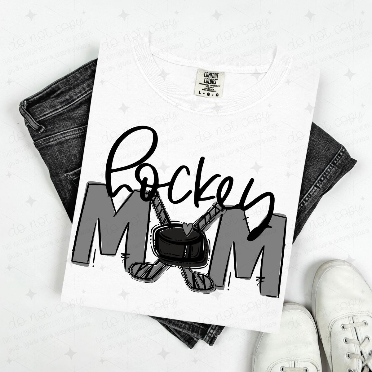 HOCKEY MOM - FLOWER/NO FLOWER OPTIONS