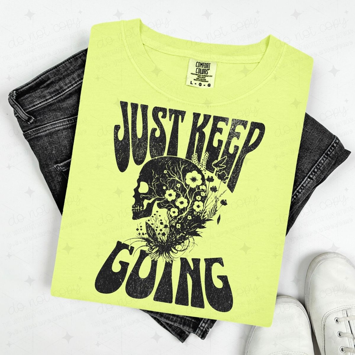 JUST KEEP GOING - FLORAL SKELLIE