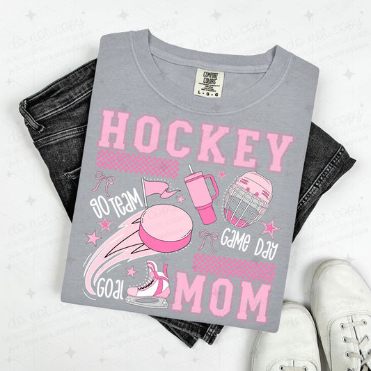 COQUETTE HOCKEY MOM - WHITE TEXT
