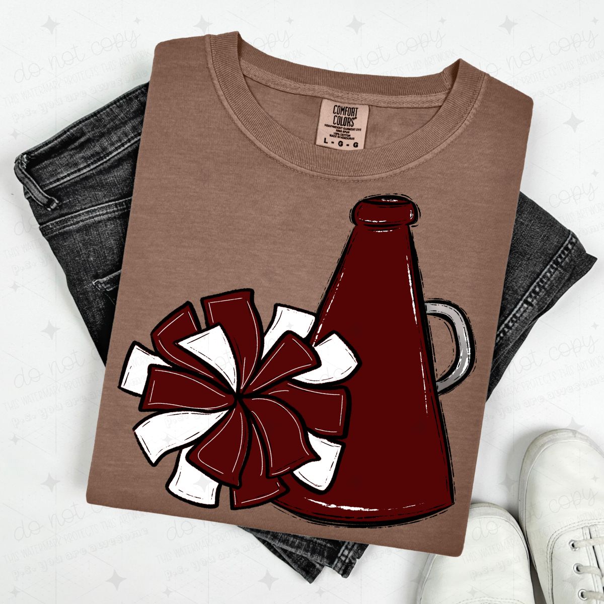 POMPOM & MEGAPHONE - MAROON