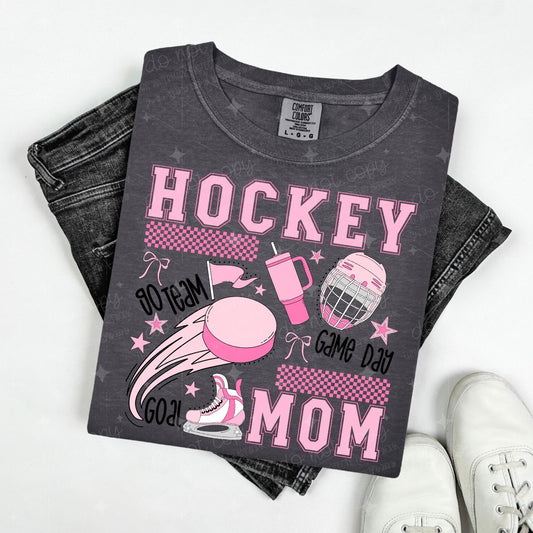 COQUETTE HOCKEY MOM - BLACK TEXT