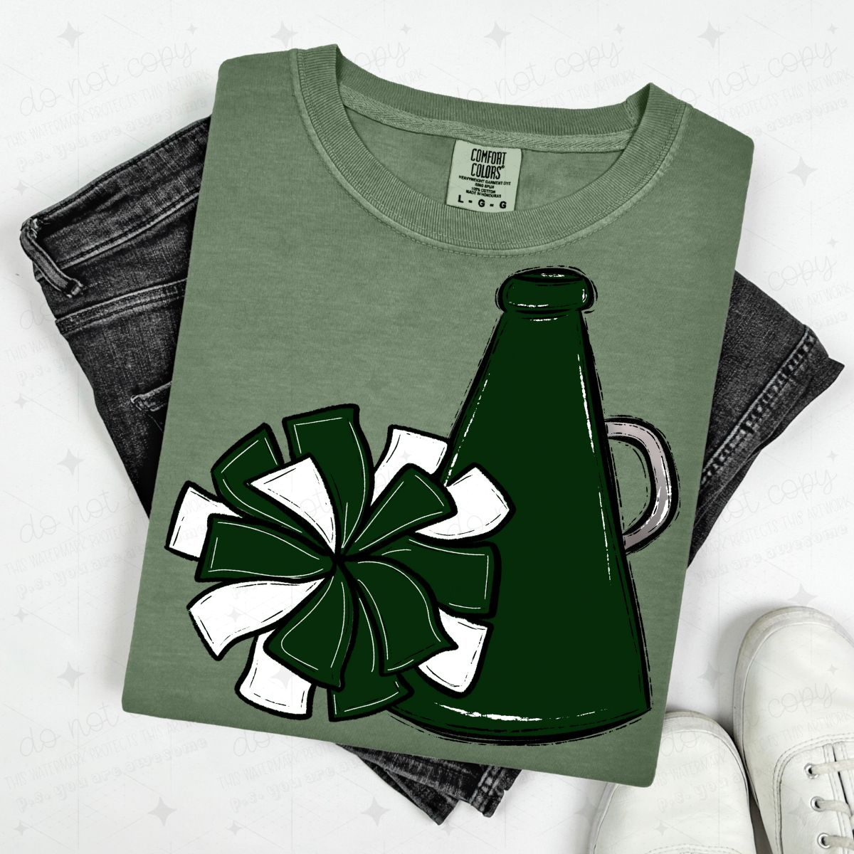 POMPOM & MEGAPHONE - DARK GREEN