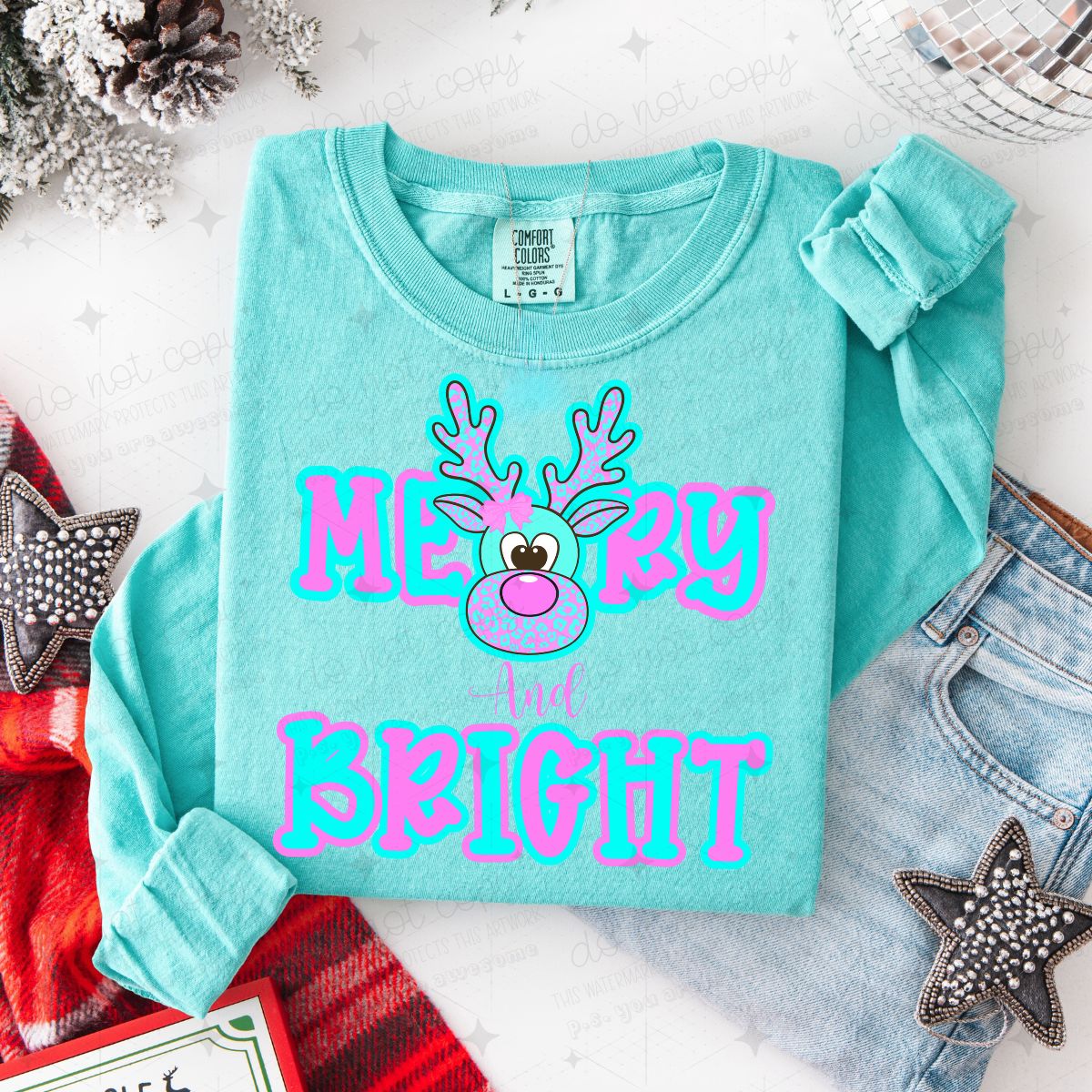 COQUETTE MERRY & BRIGHT WITH REINDEER