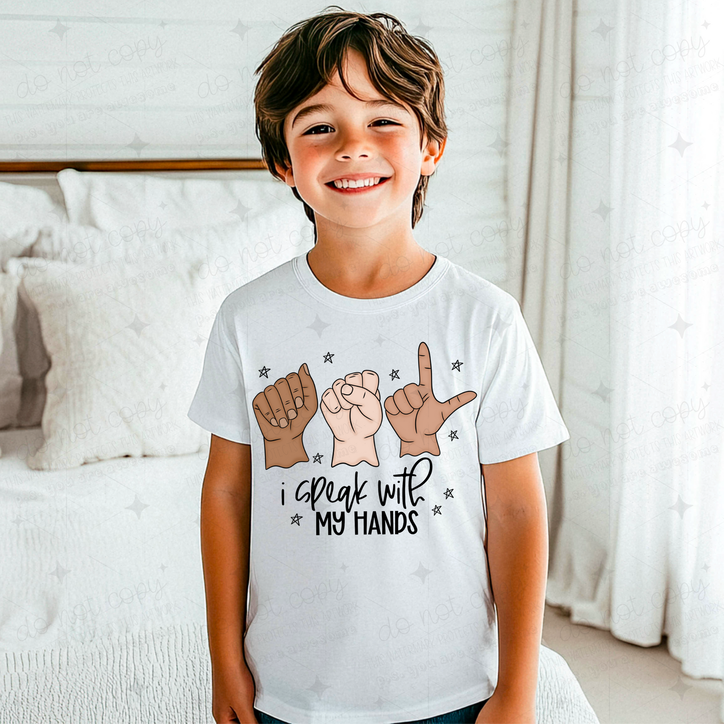 I speak with my hands adult- Exclusive-Ollie & Co.