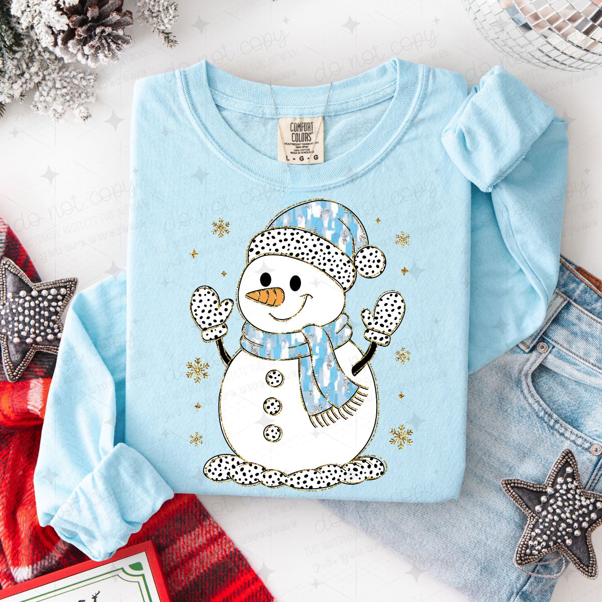 BRUSHSTROKE SNOWMAN