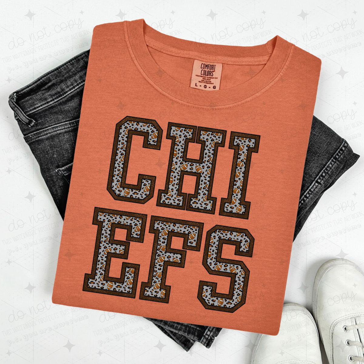 FOOTBALL MASCOTS - FAUX GLITTER