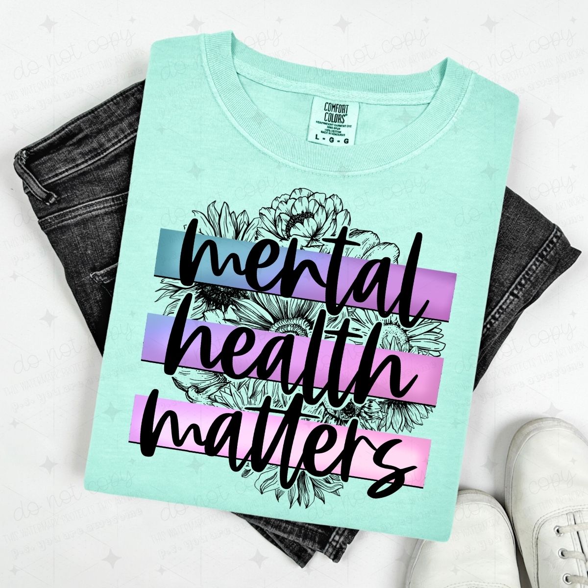 MENTAL HEALTH MATTERS - FLORAL BACKGROUND