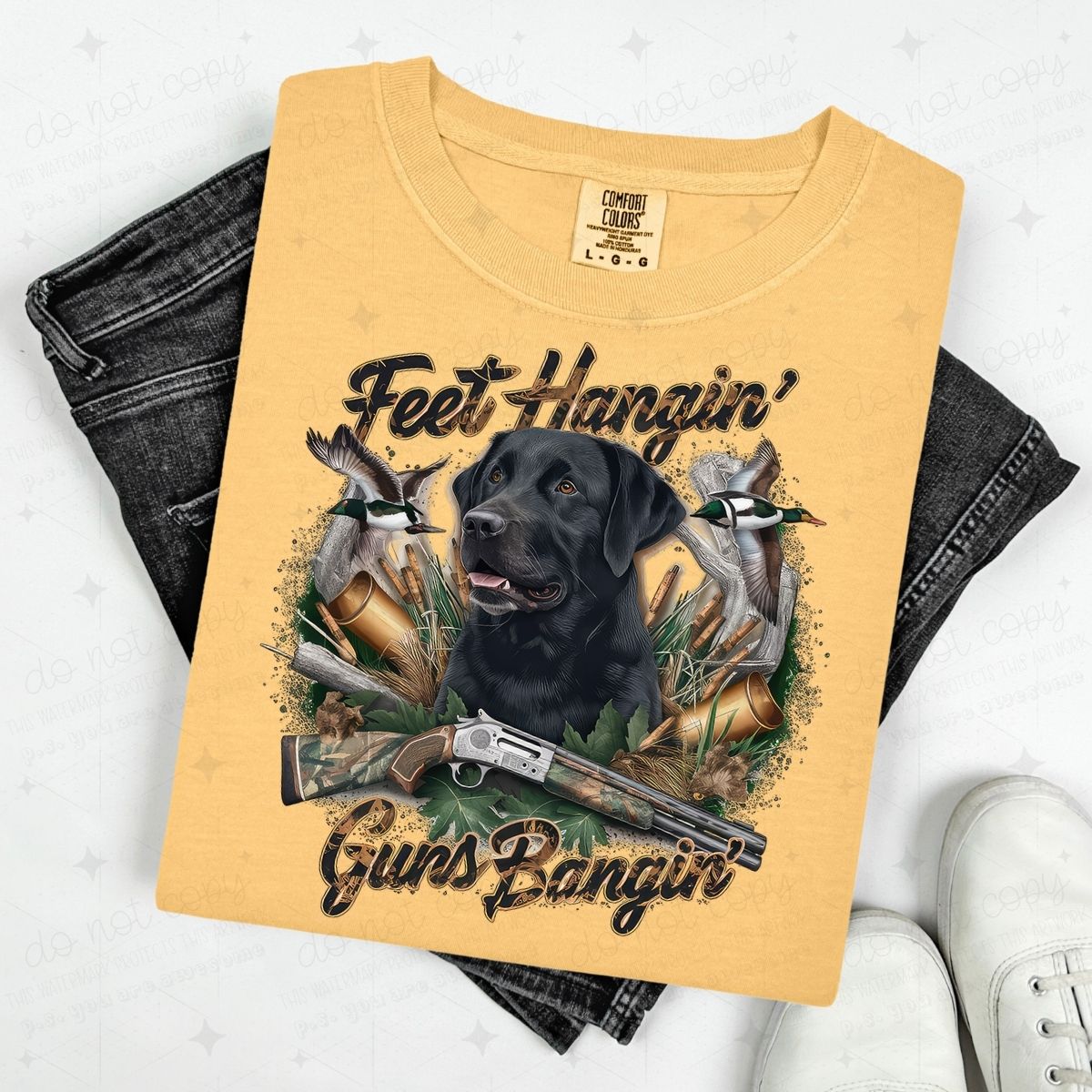 FEET HANGIN' GUNS BANGIN'
