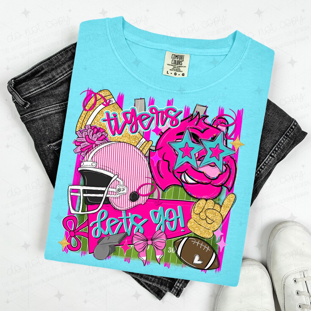 COQUETTE TIGERS - FAUX GLITTER