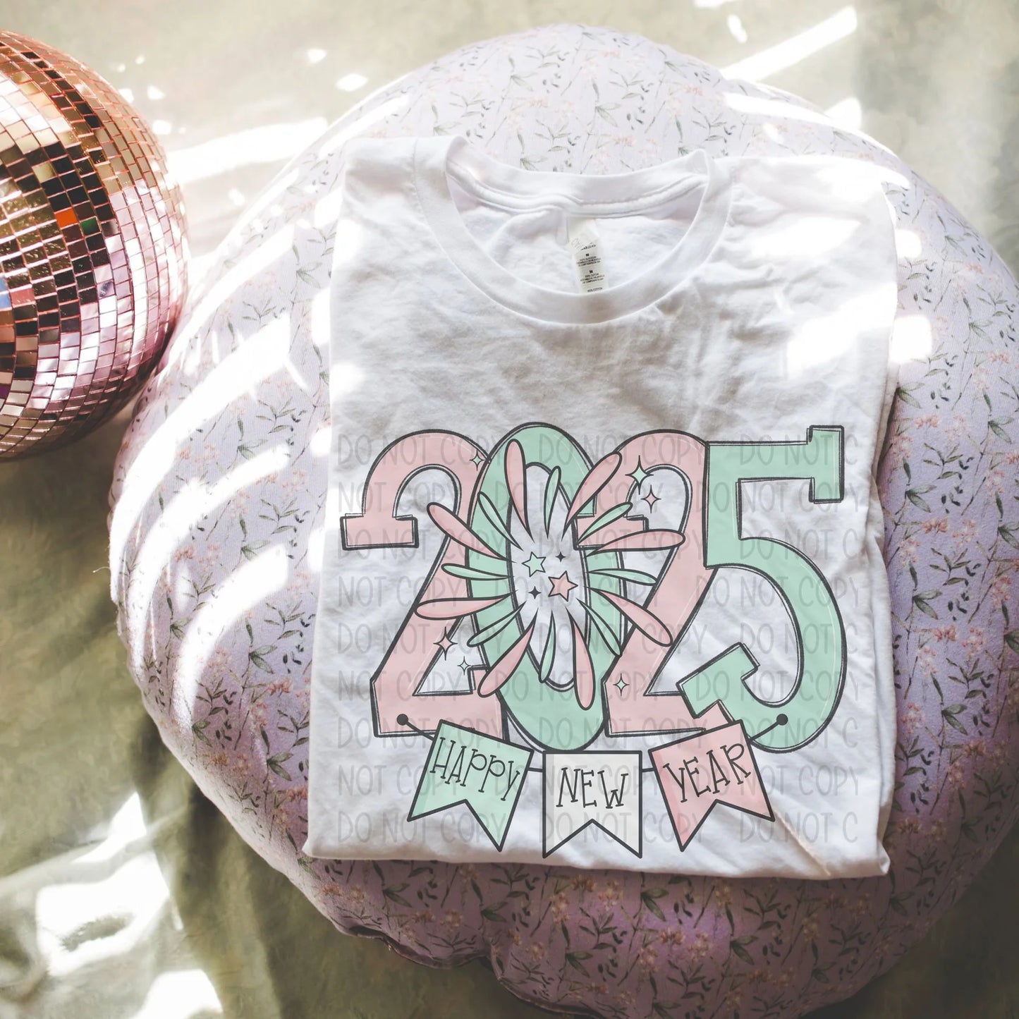 2025 Happy New Year Retro Pastels Doodle-Ollie & Co.