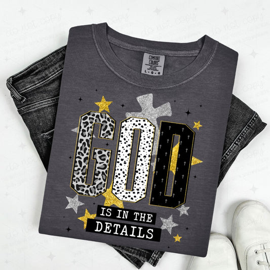 GOD IS IN THE DETAILS - FAUX GLITTER