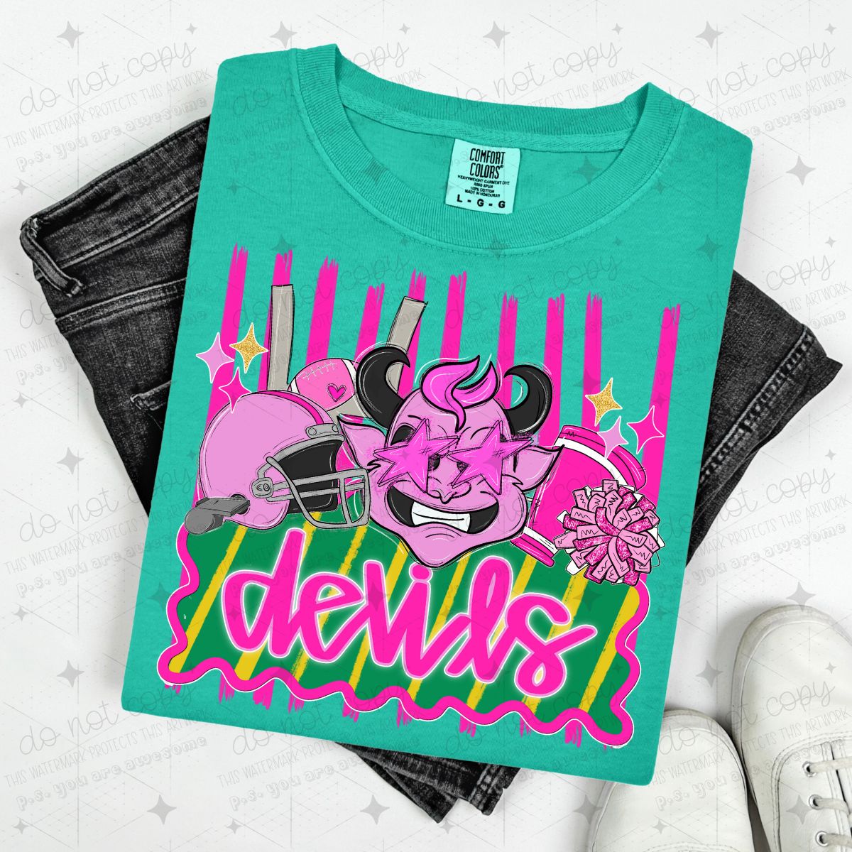 DEVILS - FAUX GLITTER