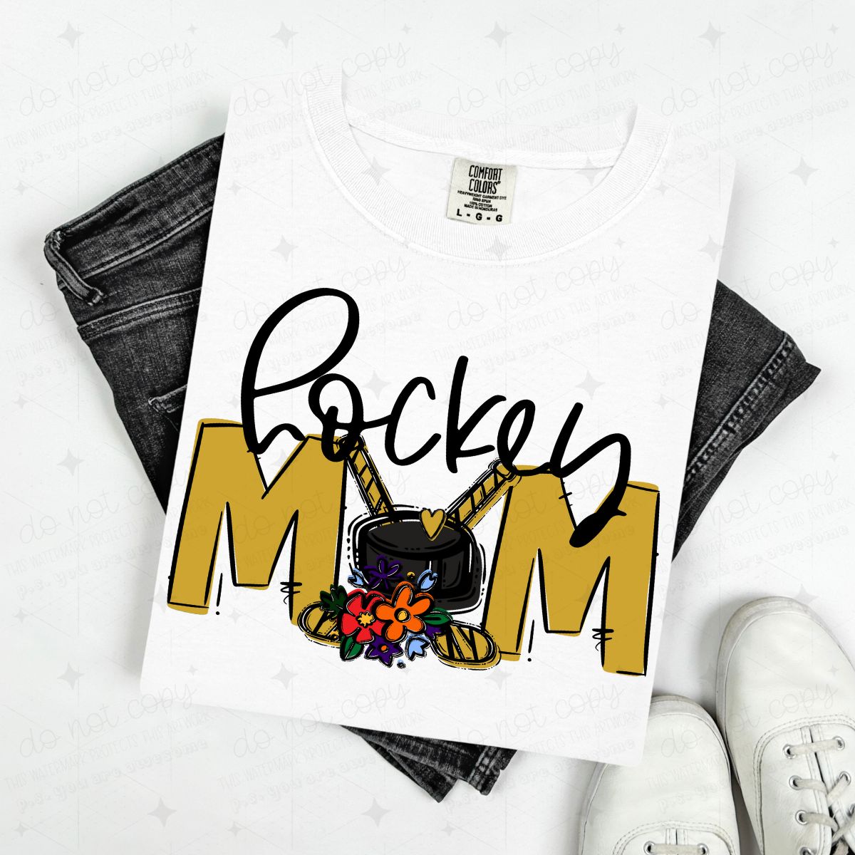 HOCKEY MOM - FLOWER/NO FLOWER OPTIONS