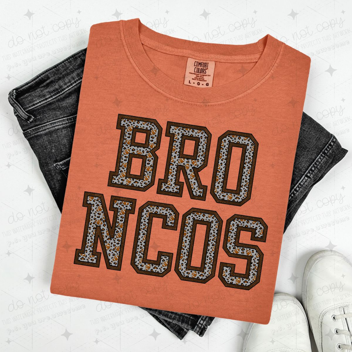 FOOTBALL MASCOTS - FAUX GLITTER