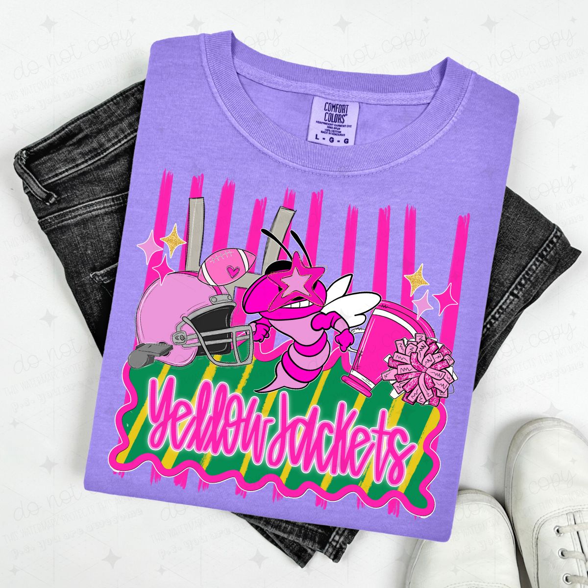 YELLOW JACKETS - FAUX GLITTER