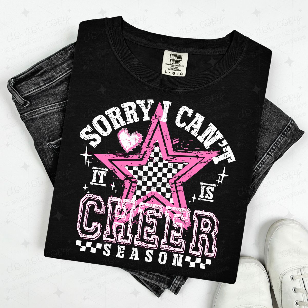 SORRY I CAN'T IT IS CHEER SEASON - WHITE/PINK