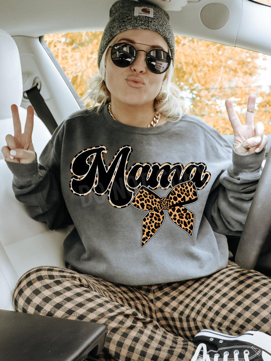 Mama with Leopard Bow