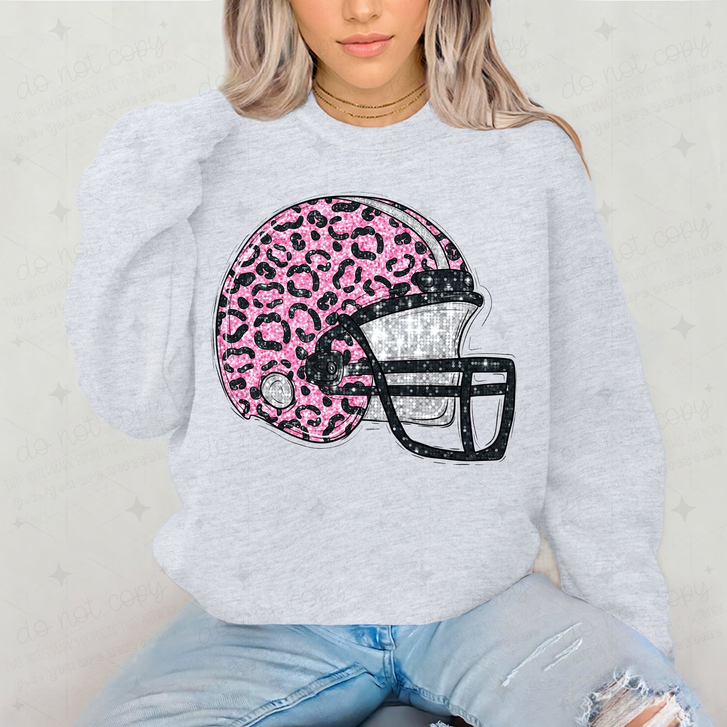 ANIMAL PRINT HELMET *FAUX GLITTER*
