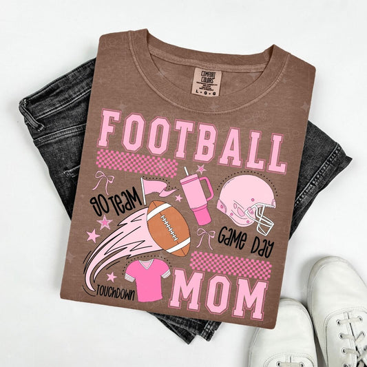 COQUETTE FOOTBALL MOM - BLACK TEXT