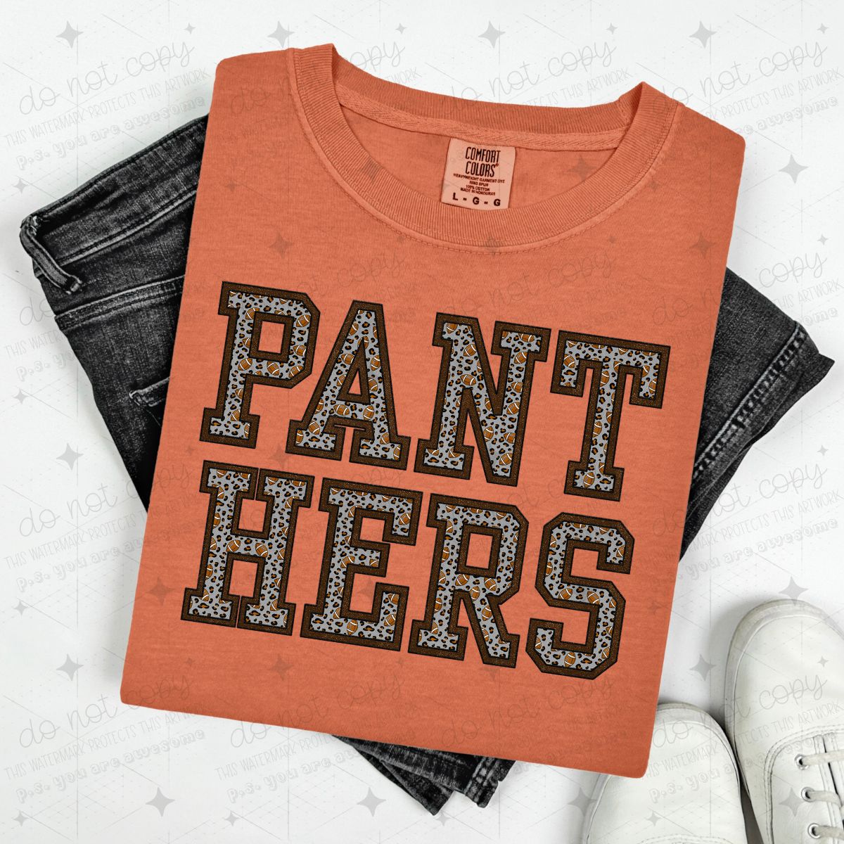 FOOTBALL MASCOTS - FAUX GLITTER