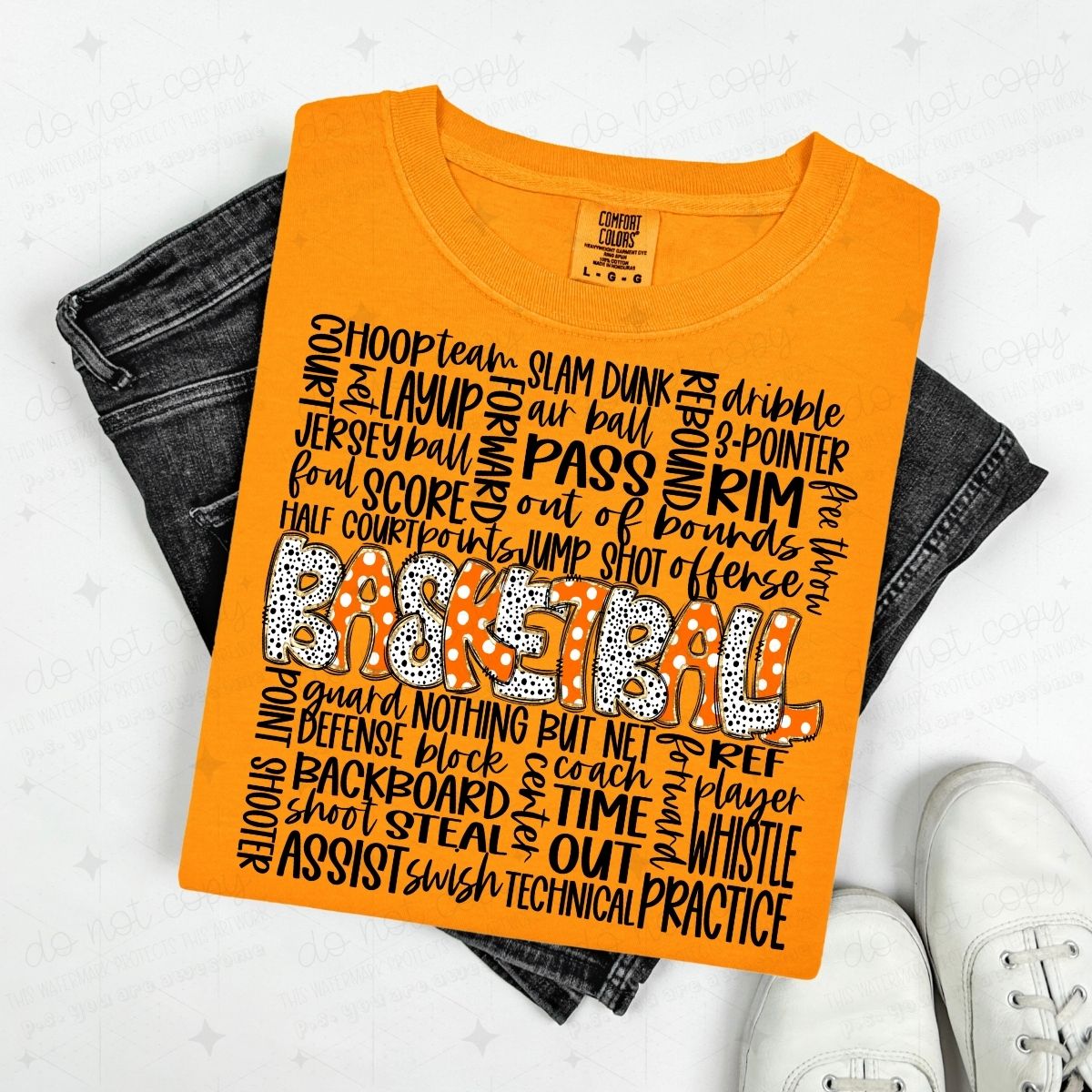 BASKETBALL DOODLE - PICK YOUR COLOR