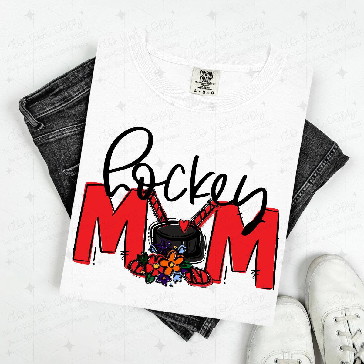 HOCKEY MOM - FLOWER/NO FLOWER OPTIONS