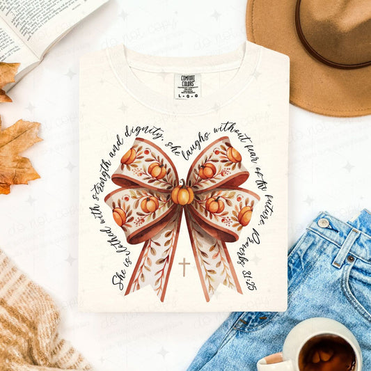 COQUETTE SHE IS CLOTHED IN STRENGTH AND DIGNITY